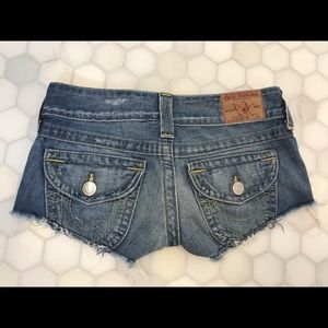True religion booty shorts